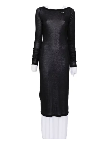 Sukienka midi Miu Miu do kolan garniturowa czarna