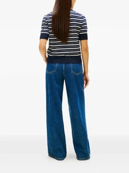 Top Tommy Hilfiger cu dungi albastru