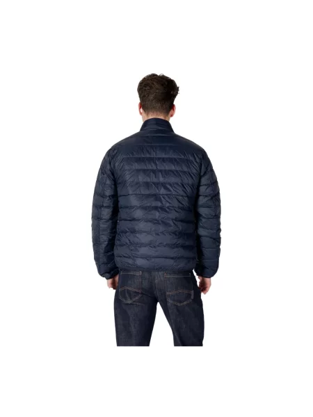 Kompaktowa kurtka puchowa Ea7 Emporio Armani niebieska