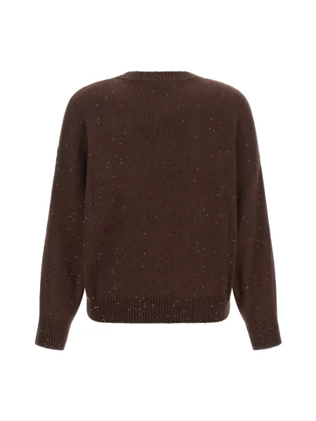 Sweter Brunello Cucinelli brązowy