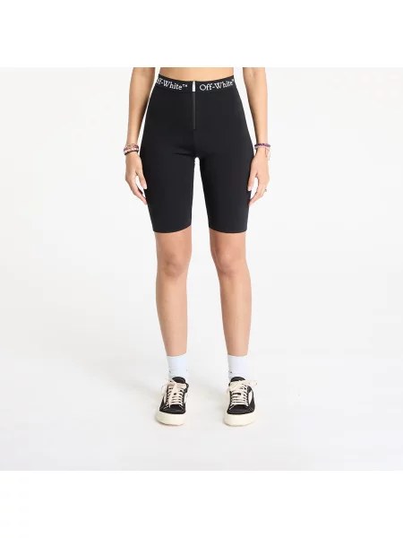 Pantaloni scurți Off-White Logoband Zipped Shorts Black L alb