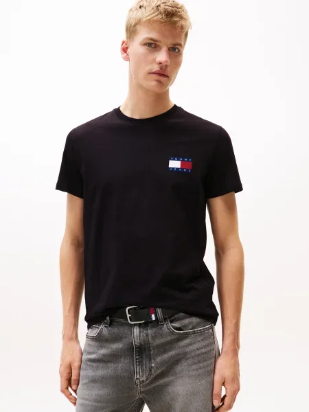 Tommy Jeans Tričko námornícka modrá / brusnicová / čierna biela