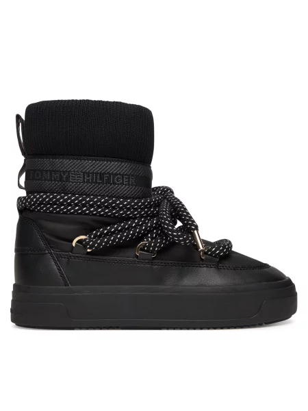 Μπότες Χιονιού Tommy Hilfiger Snow Boot Water Repellent μαύρο