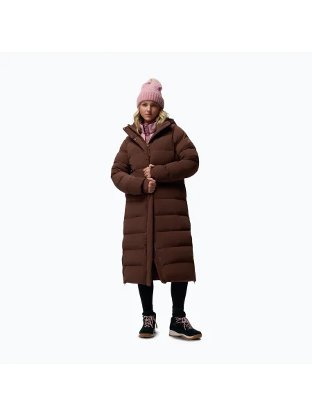 Palton de puf pentru femei Columbia Amaze Puff Long Hooded tobacco