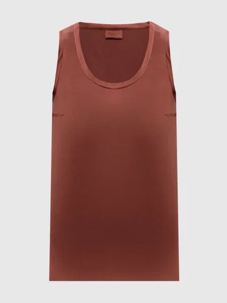 Теракотовий топ із шовку Brunello Cucinelli червоний