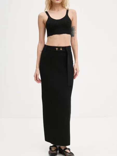 AERON spódnica midi prosta czarny