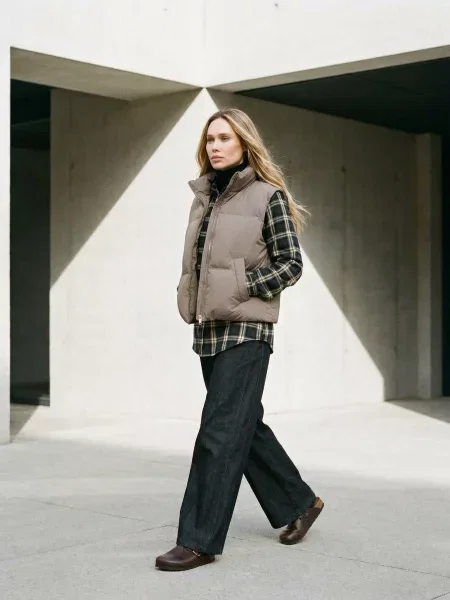 Утеплений жилет Seventeen бежевий