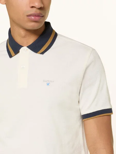 Barbour Piqué Polokošile Anthorn režná / koňaková / tmavě modrá