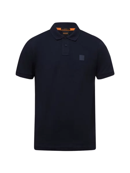 Koszulka polo o kroju slim fit z krótką listwą guzikową Hugo Boss niebieska