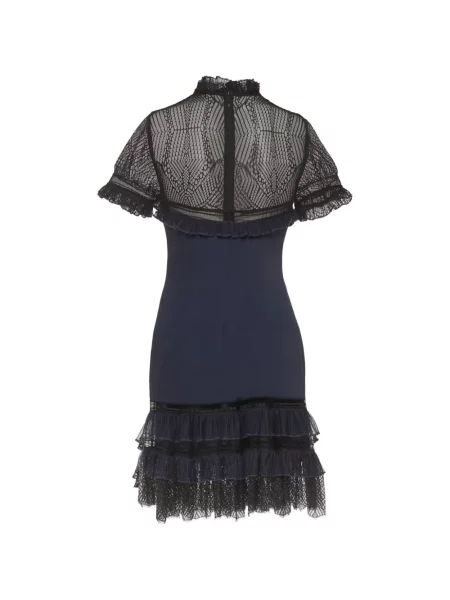 Scurt rochie mini Simkhai din tul albastru