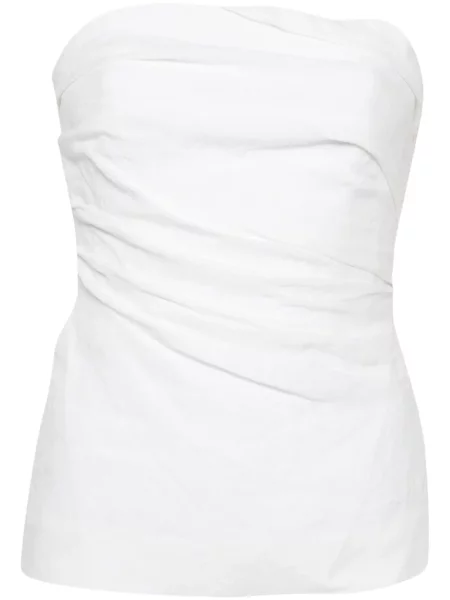 Lniany top Tove biały