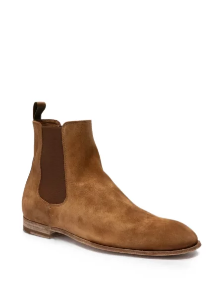 Botine Officine Creative din piele de căprioară maro