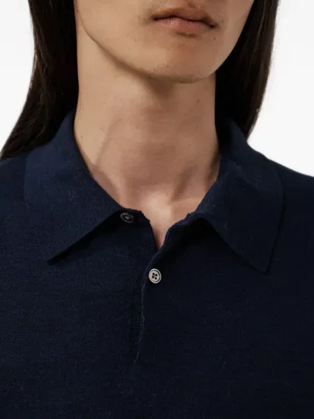 Lung tricou polo Hartford albastru