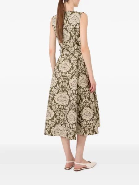 Rochie midi 's Max Mara fără mâneci cu imagine verde