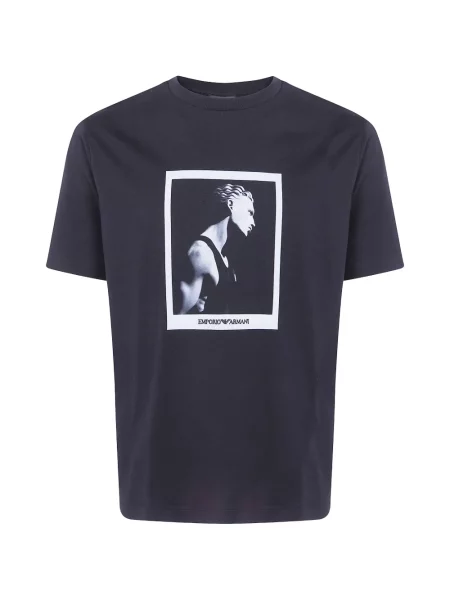Tricou Emporio Armani cu imagine negru