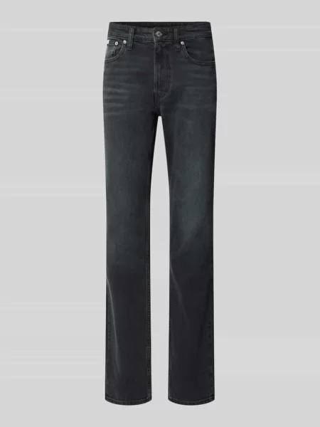 Jeansy o kroju slim fit z mieszanki bawełny model MIDNIGHT EMERALD' Calvin Klein Jeans granatowe