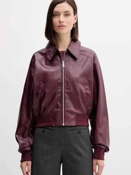Calvin Klein Jeans kurtka przejściowa bordowy