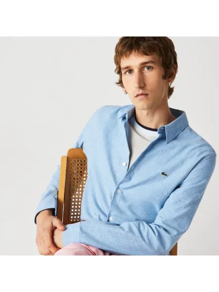 Lacoste Koszula Slim Fit Z Bawełny Chambray