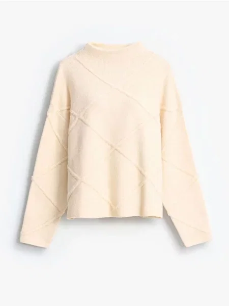 Mohito Megztinis su kaklu kreminė