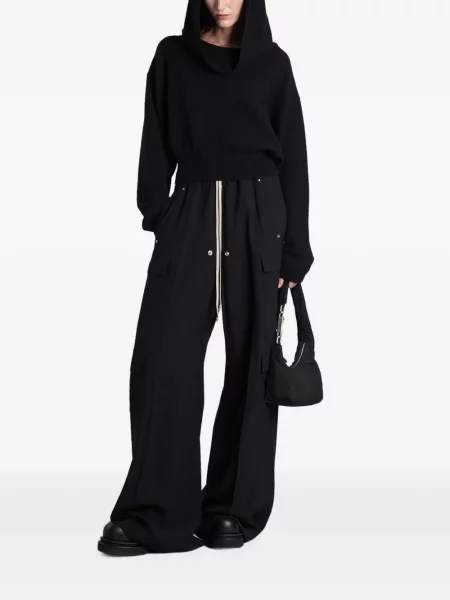 Hanorac cu glugă Rick Owens tricotate negru