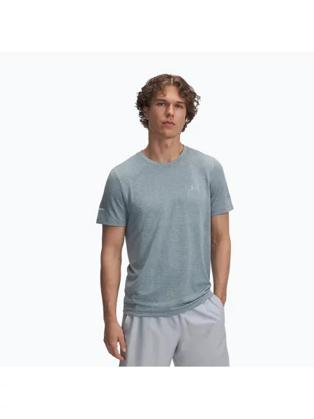 Мъжка тениска за бягане Under Armour Seamless Stride serpentine/reflective сиво