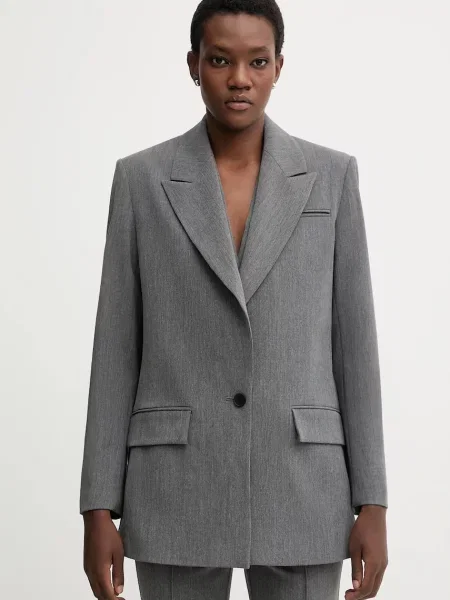 AllSaints sacou ASTRA un singur rand de uni gri