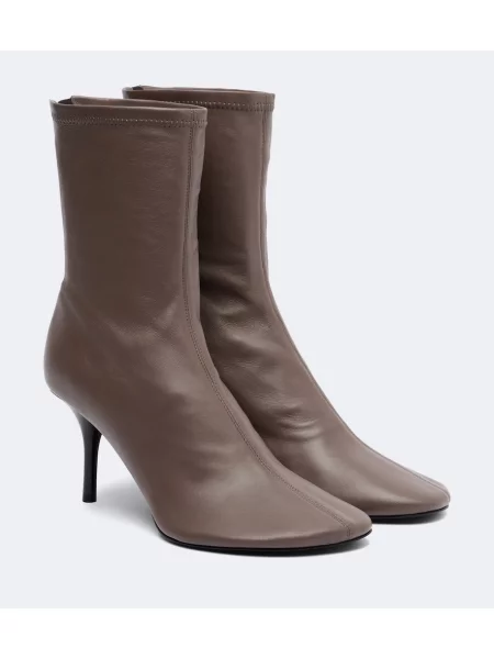Cizme scurte Acne Studios din piele maro