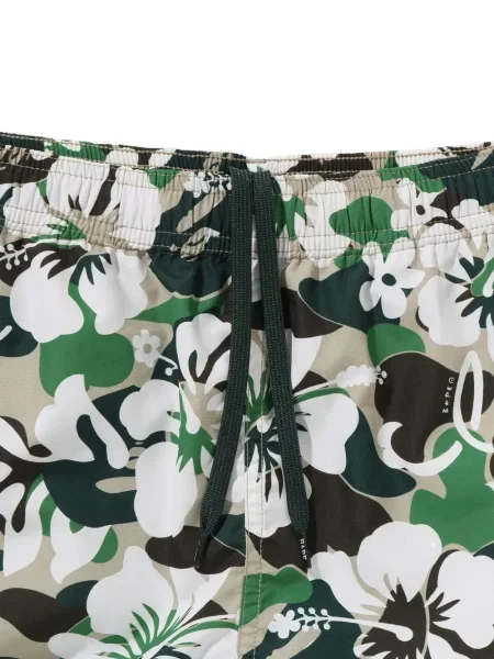 Slip de baie A Bathing Ape® cu model floral cu imagine negru