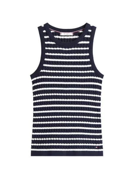 Top Tommy Hilfiger tricotate albastru