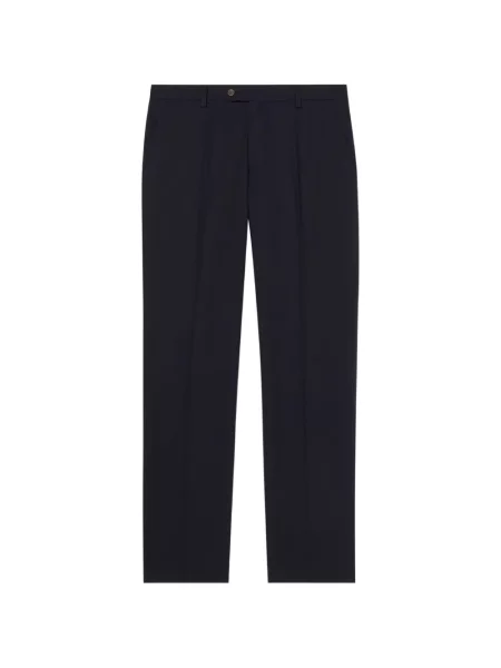 Pantaloni chino Brooks Brothers din poplin albastru