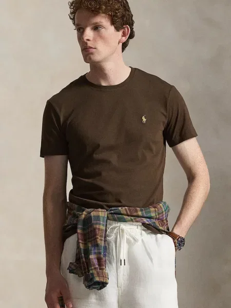 Polo Ralph Lauren osnovna kratka majica rjava