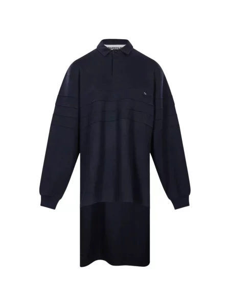 Tricou polo Darkpark asimetric albastru