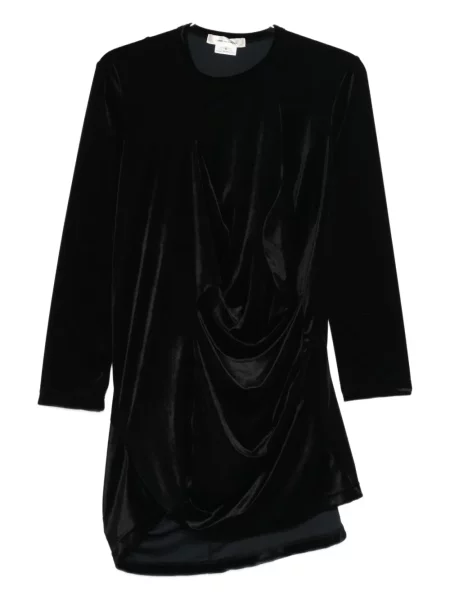 Rochie mini Comme Des Garçons drapată de costum negru