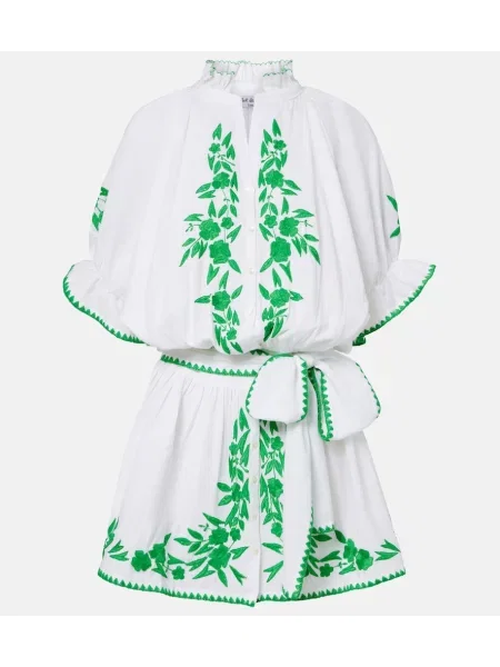 Rochie de in Juliet Dunn cu broderie de in alb