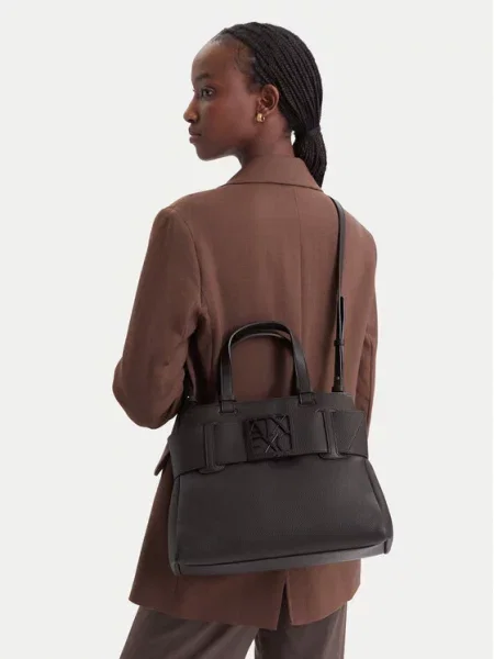 Torbica Armani Exchange Tamno smeđa