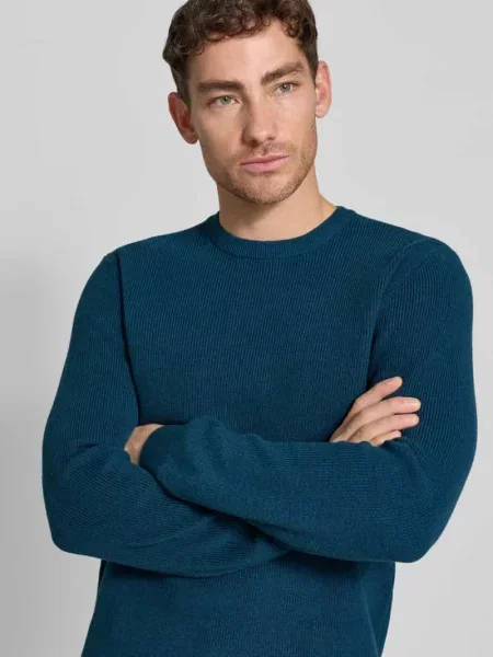 Sweter z dzianiny z prążkowanymi wykończeniami Mcneal