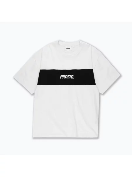 Tricou pentru bărbați PROSTO Root white/black alb
