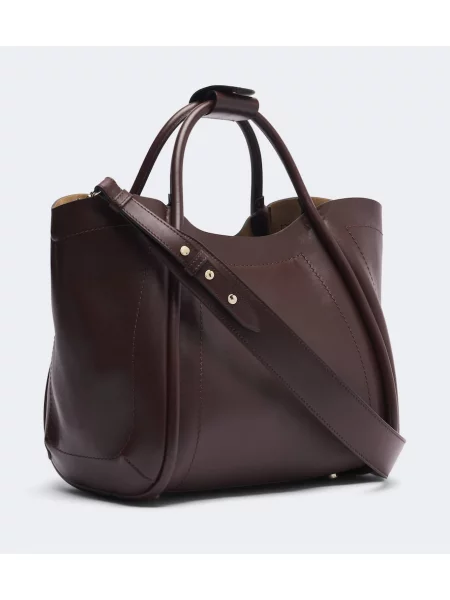 Geantă shopper Max Mara din piele maro