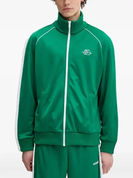 Hanorac Fiorucci cu broderie cu dungi verde