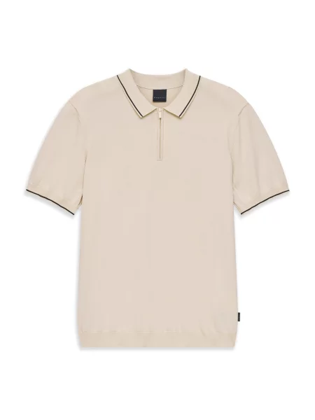 Bugatti Tricou ecru negru