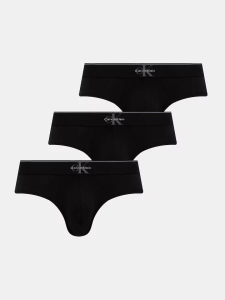 Pánske slipy Calvin Klein Hip Brief 3 pairs black čierna
