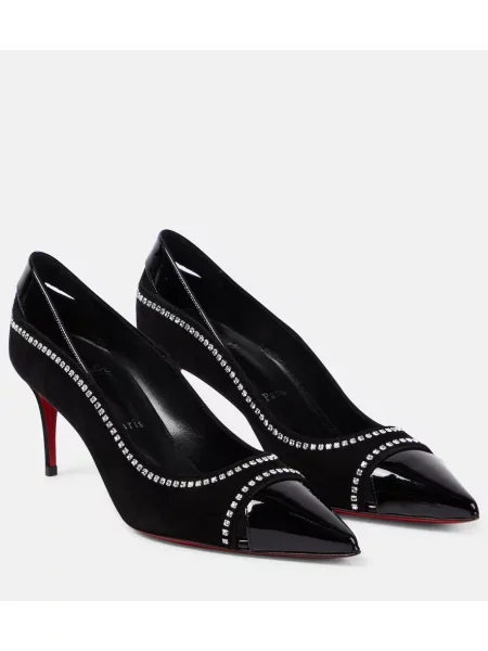 Pantofi cu toc Christian Louboutin din piele de lac negru