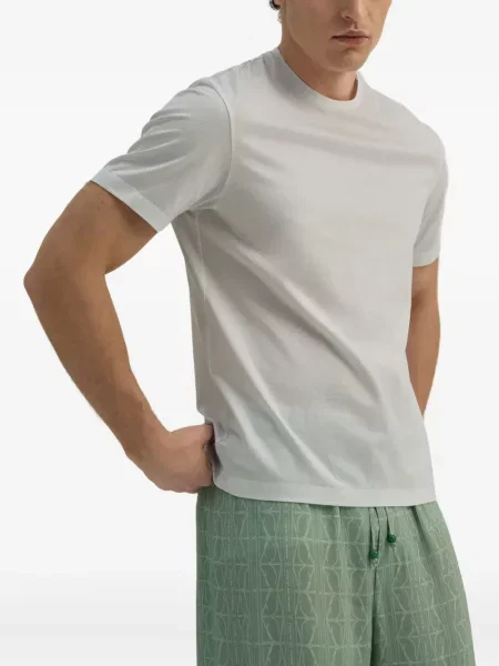 Tricou Dda cu decolteu rotund scurt alb