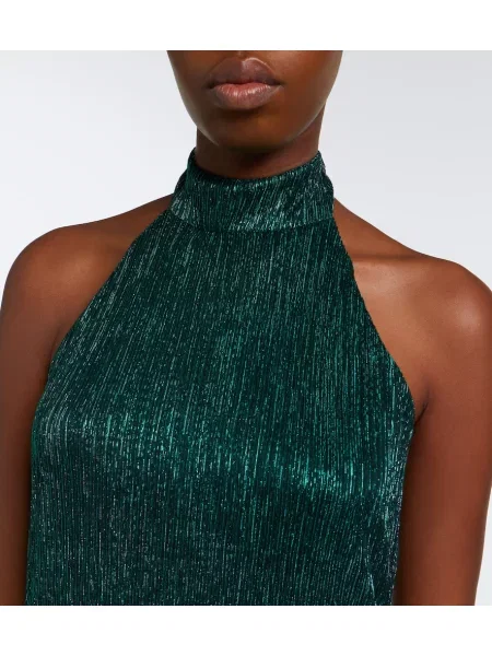 Rochie Cala De La Cruz cu gât halter verde