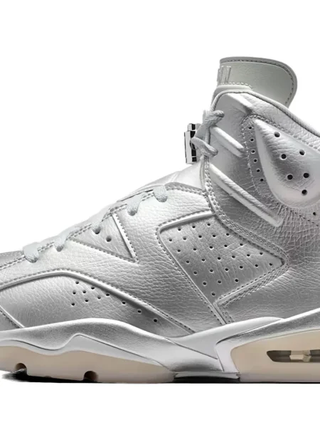 Sneakerși Jordan din piele retro argintiu