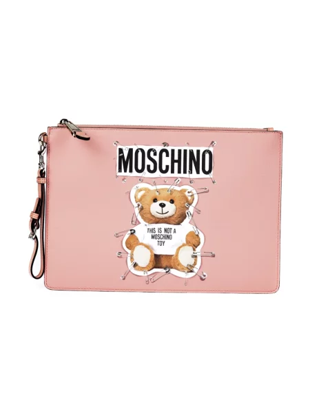 Torebka Moschino typu teddy różowa