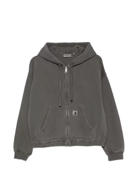 Hanorac cu glugă Carhartt Wip cu autograf gri