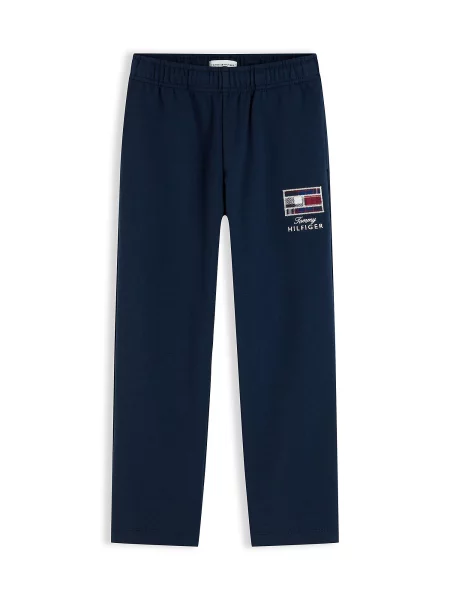 TOMMY HILFIGER Παντελόνι Festive ναυτικό μπλε / ρουμπινί λευκό
