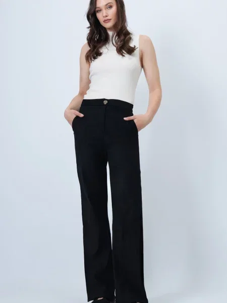 Trend Alaçatı Stili Pantaloni negru