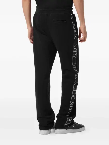 Pantaloni Philipp Plein din fleece negru